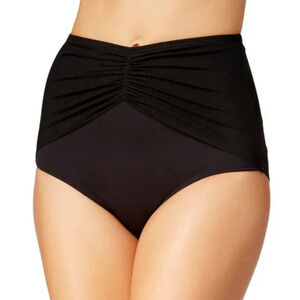 Coco Reef Diva Mesh High Waist Bikini Bottoms Black Size XL NWT